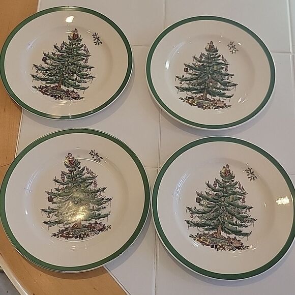 Vintage Spode 7.75" salad/bread/dessert plates set of 4 - Picture 1 of 5